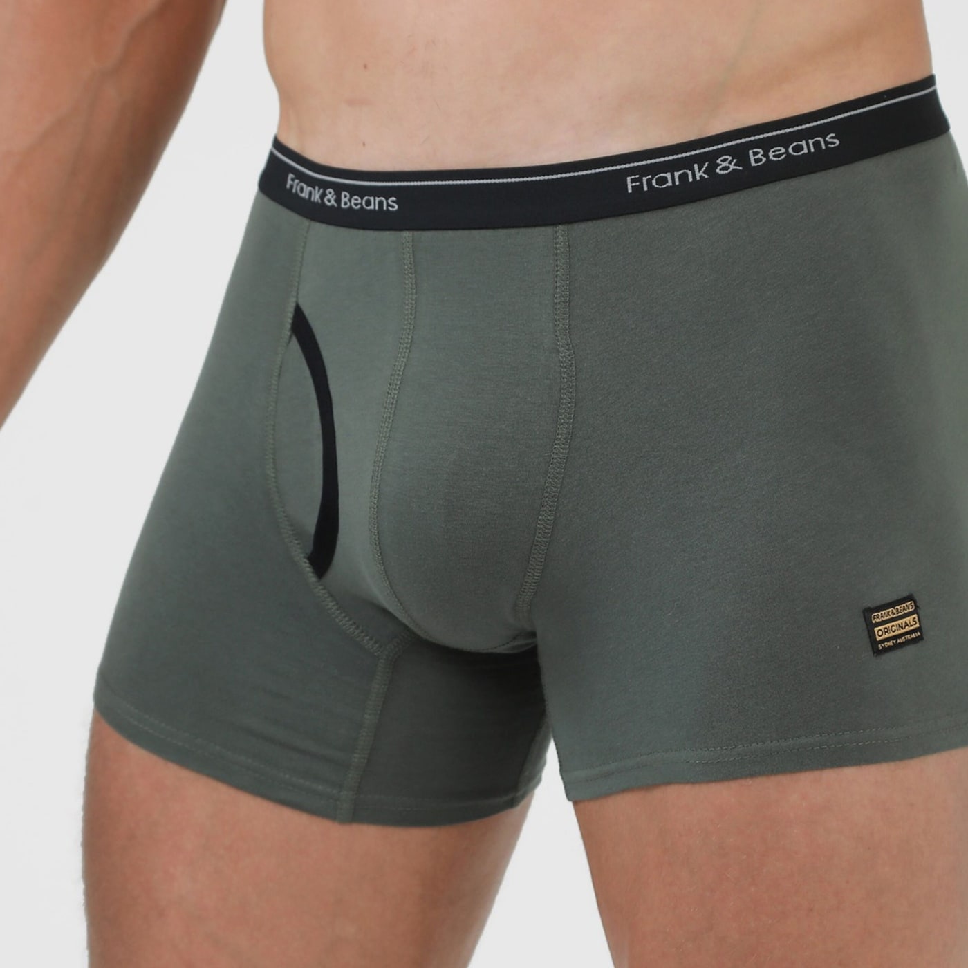 grey boxer briefs cotton front detail