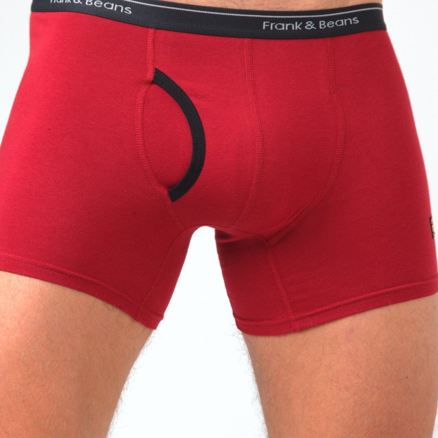 maroon boxer briefs cotton front detail