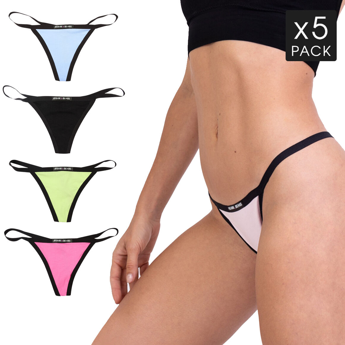 5 x Boyleg Mixed Colours Womens Underwear - XY Edition S M L XL