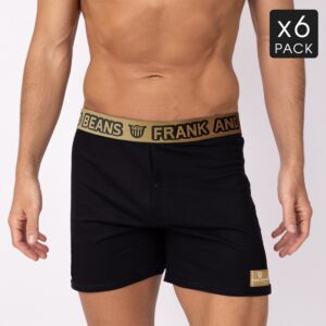 Frank and Beans Underwear Mens Cotton Boxer Shorts S M L XL XXL - Black Gold Men