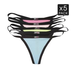 5 Mix Colour Pack XYXX Underwear Womens G String S M L XL XXL