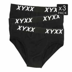 3 Pack XYXX Underwear Mens Briefs Undies Jocks S M L XL XXL - Black Brief