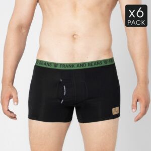 Frank and Beans Underwear Mens Cotton Boxer Briefs S M L XL XXL - Black Green Midnight Men Front