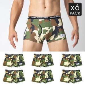 6 Pack Mens Camouflage Military Boxer Briefs