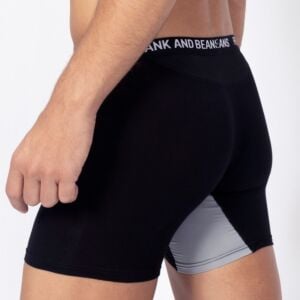 Bamboo Boxer Briefs Trunks Black/Grey  6 Pack