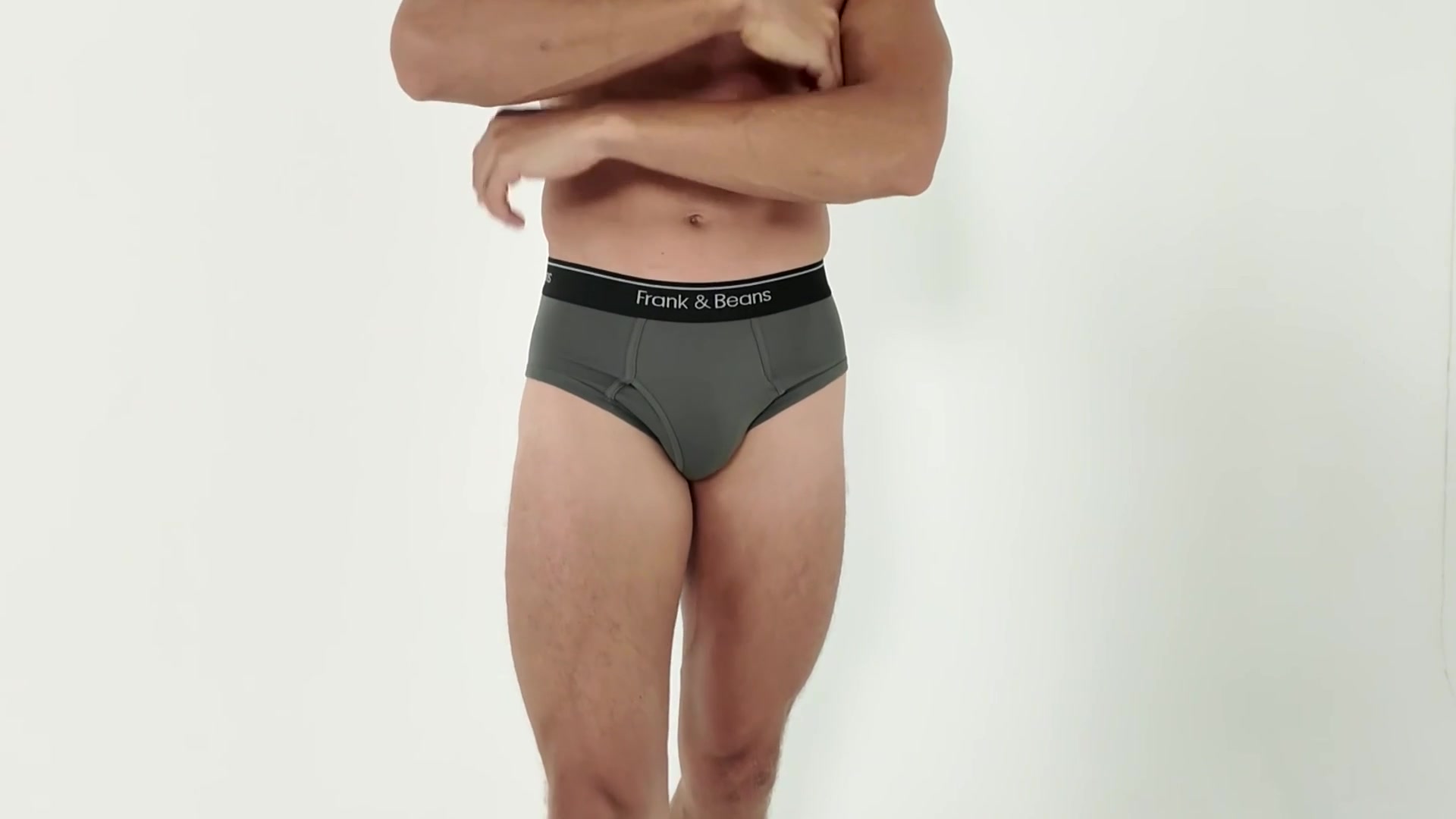 Men's Maxi Cozy Cotton Briefs Grey product video